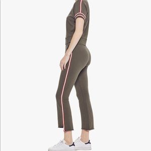 Mother made in USA S sweatsuit lounger crop fray